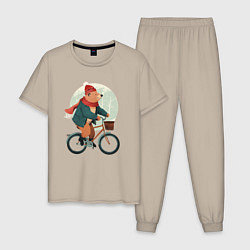 Мужская пижама Медвежонок на велосипеде