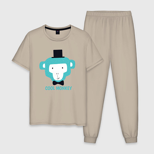 Мужская пижама Cool monkey / Миндальный – фото 1