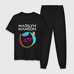 Мужская пижама Marilyn Manson rock star cat