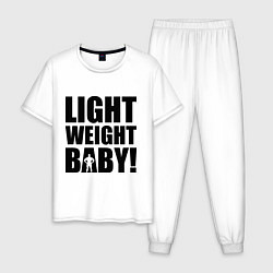 Пижама хлопковая мужская Light weight baby, цвет: белый