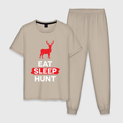 Мужская пижама Есть спать охотиться на оленей