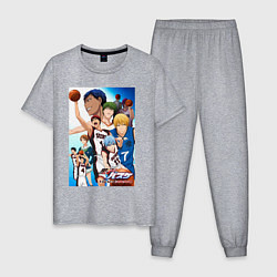 Пижама хлопковая мужская Баскетбол Куроко, цвет: меланж