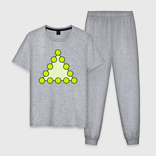 Мужская пижама Треугольник из кругов / Меланж – фото 1