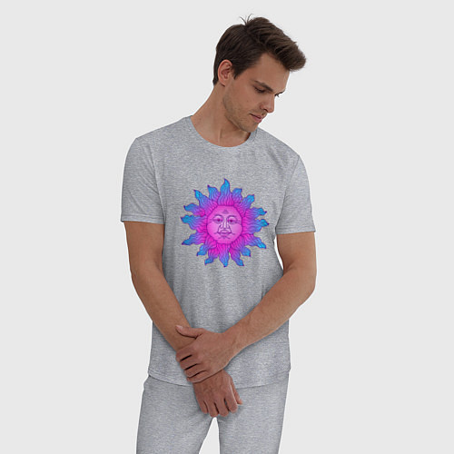 Мужская пижама Холодное солнце / Меланж – фото 3