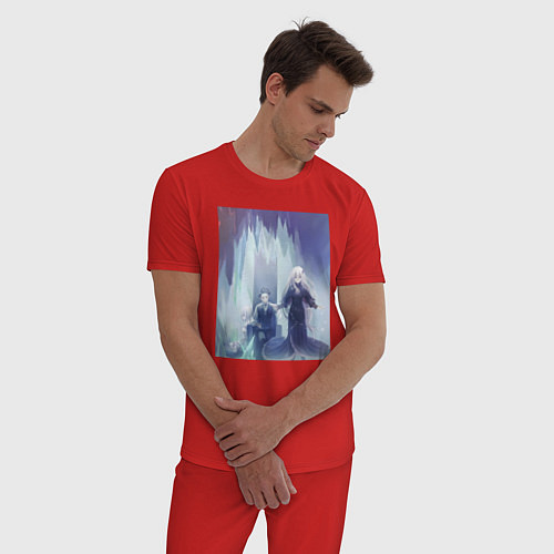 Мужская пижама Жизнь с нуля в альтернативном мире / Красный – фото 3