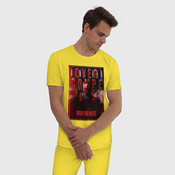 Пижама хлопковая мужская В маске - Twenty one pilots, цвет: желтый — фото 2