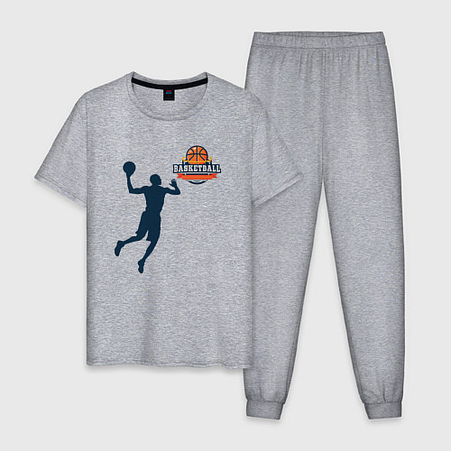 Мужская пижама Игрок в баскетбол basketball / Меланж – фото 1
