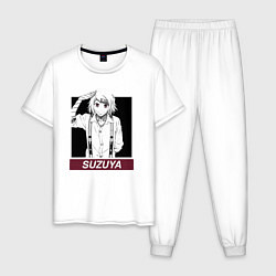 Пижама хлопковая мужская Джузо Сузуя Рэй, цвет: белый