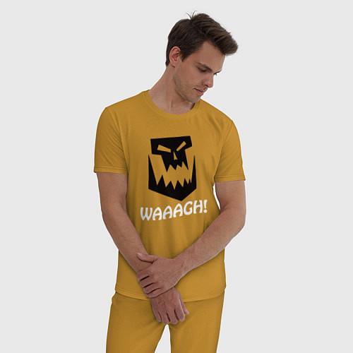 Мужская пижама Warhammer waaagh / Горчичный – фото 3
