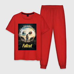 Пижама хлопковая мужская Fallout - Lucy MacLean, цвет: красный