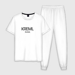 Пижама хлопковая мужская Kreml, цвет: белый
