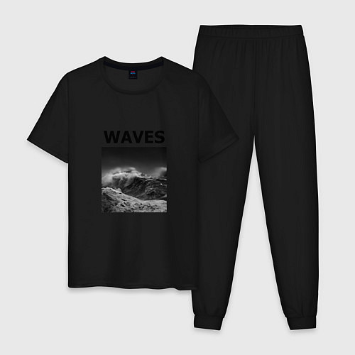Мужская пижама Waves / Черный – фото 1
