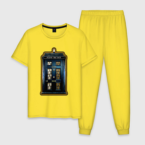 Мужская пижама Tardis Sherlock / Желтый – фото 1