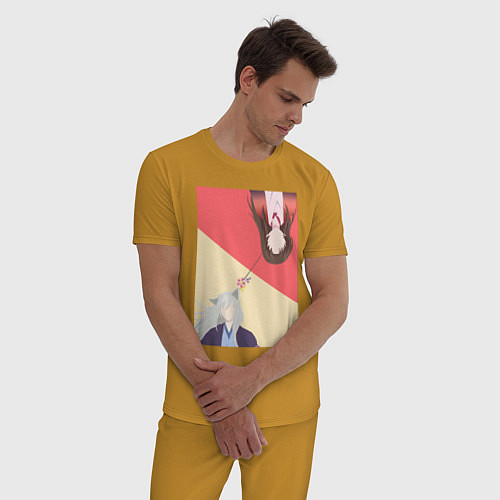 Мужская пижама Очень приятно Томоэ / Горчичный – фото 3