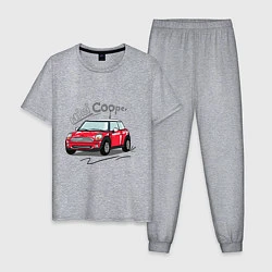 Пижама хлопковая мужская Mini Cooper, цвет: меланж