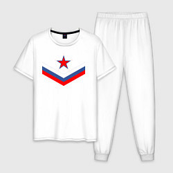 Мужская пижама Звезда и российский флаг