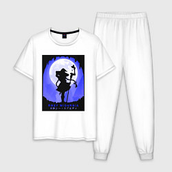 Пижама хлопковая мужская Реинкарнация безработного Рокси Мигурдия волшебниц, цвет: белый