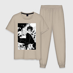 Пижама хлопковая мужская Магическая битва Юта Оккоцу мечник, цвет: миндальный