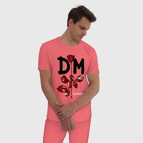 Мужская пижама Depeche mode - violator / Коралловый – фото 3