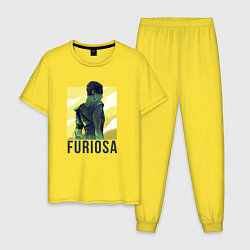Пижама хлопковая мужская Фуриоса, цвет: желтый