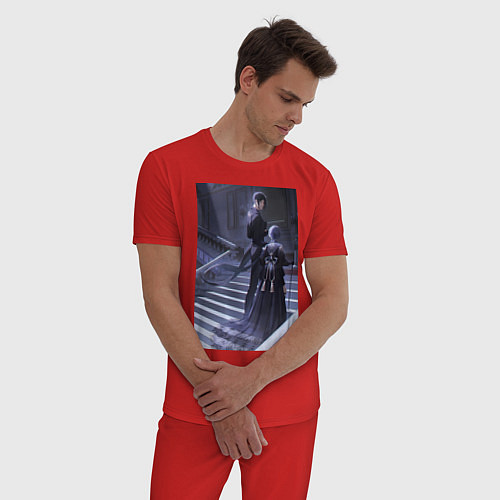 Мужская пижама Тёмный дворецкий Себастьян Михаэлис телохранитель / Красный – фото 3