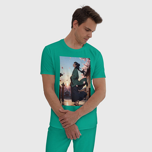 Мужская пижама Монолог фармацевта Маомао во дворце / Зеленый – фото 3