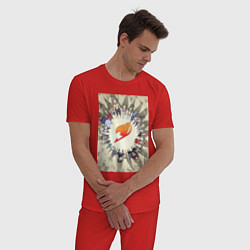 Пижама хлопковая мужская Хвост Феи Люси Хартфилия, цвет: красный — фото 2