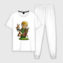 Пижама хлопковая мужская Фиби - RimWorld, цвет: белый