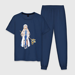 Пижама хлопковая мужская Жрица из аниме Goblin Slayer, цвет: тёмно-синий