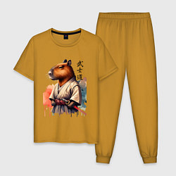 Мужская пижама Capybara samurai - ai art fantasy