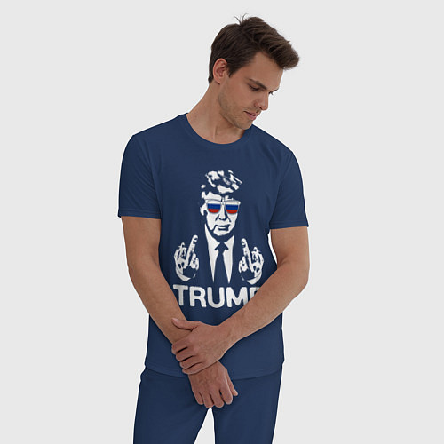 Мужская пижама Трамп наш / Тёмно-синий – фото 3