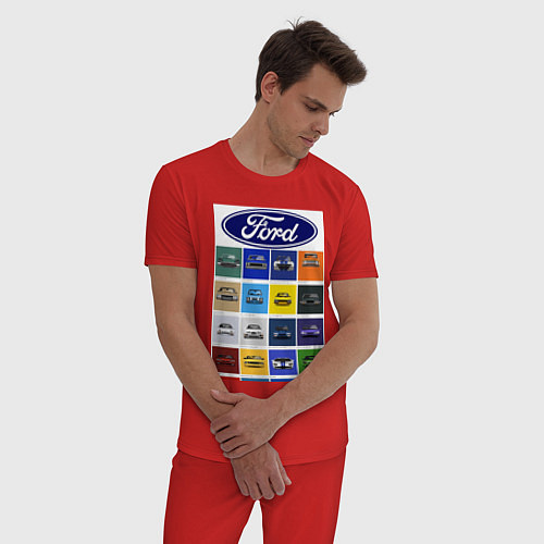 Мужская пижама Ford модели / Красный – фото 3
