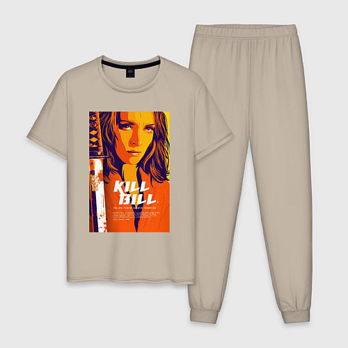 Мужская пижама Kill bill - Uma Thurman / Миндальный – фото 1