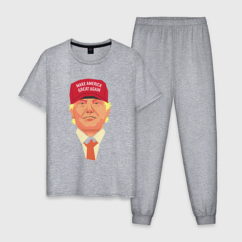 Мужская пижама Trump - America / Меланж – фото 1