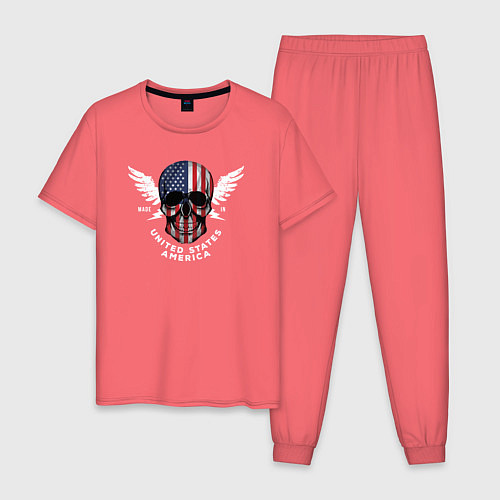 Мужская пижама Made in United States / Коралловый – фото 1
