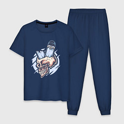 Мужская пижама Broken skater skull