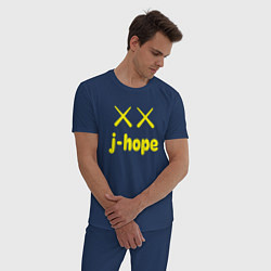 Пижама хлопковая мужская BTS j-hope, цвет: тёмно-синий — фото 2