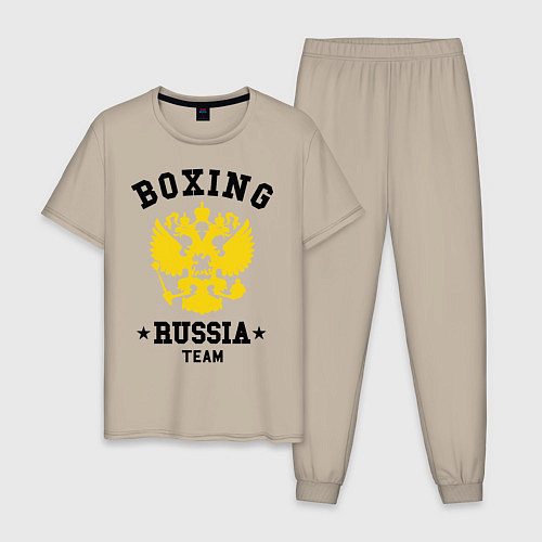 Мужская пижама Boxing Russia Team / Миндальный – фото 1