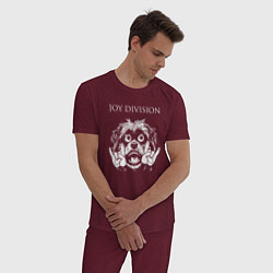 Пижама хлопковая мужская Joy Division rock dog, цвет: меланж-бордовый — фото 2