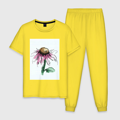 Мужская пижама Любит-не любит / Желтый – фото 1