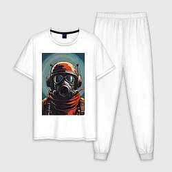Мужская пижама Портрет в противогазе