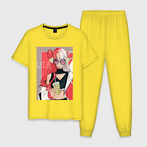 Мужская пижама Ван-Пис Ута / Желтый – фото 1