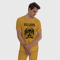 Пижама хлопковая мужская The Killers - rock dog, цвет: горчичный — фото 2