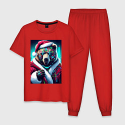 Мужская пижама Cyber bear - Santa Claus