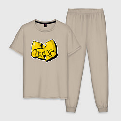 Пижама хлопковая мужская Wu-Tang bubble, цвет: миндальный