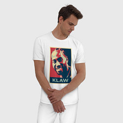 Пижама хлопковая мужская Кавай, цвет: белый — фото 2