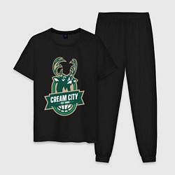 Мужская пижама Milwaukee Bucks cream city