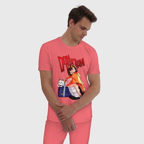 Мужская пижама Момо Аясэ: Турбо Бабка / Коралловый – фото 3