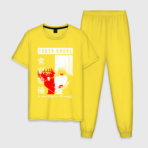 Мужская пижама Токийский Гуль 1000-7 / Желтый – фото 1
