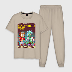 Мужская пижама Mortys boxing team - ai art fantasy